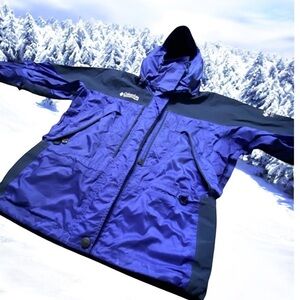 * Columbia Small Womens titanium Omni tech coat blue water proof & breathable